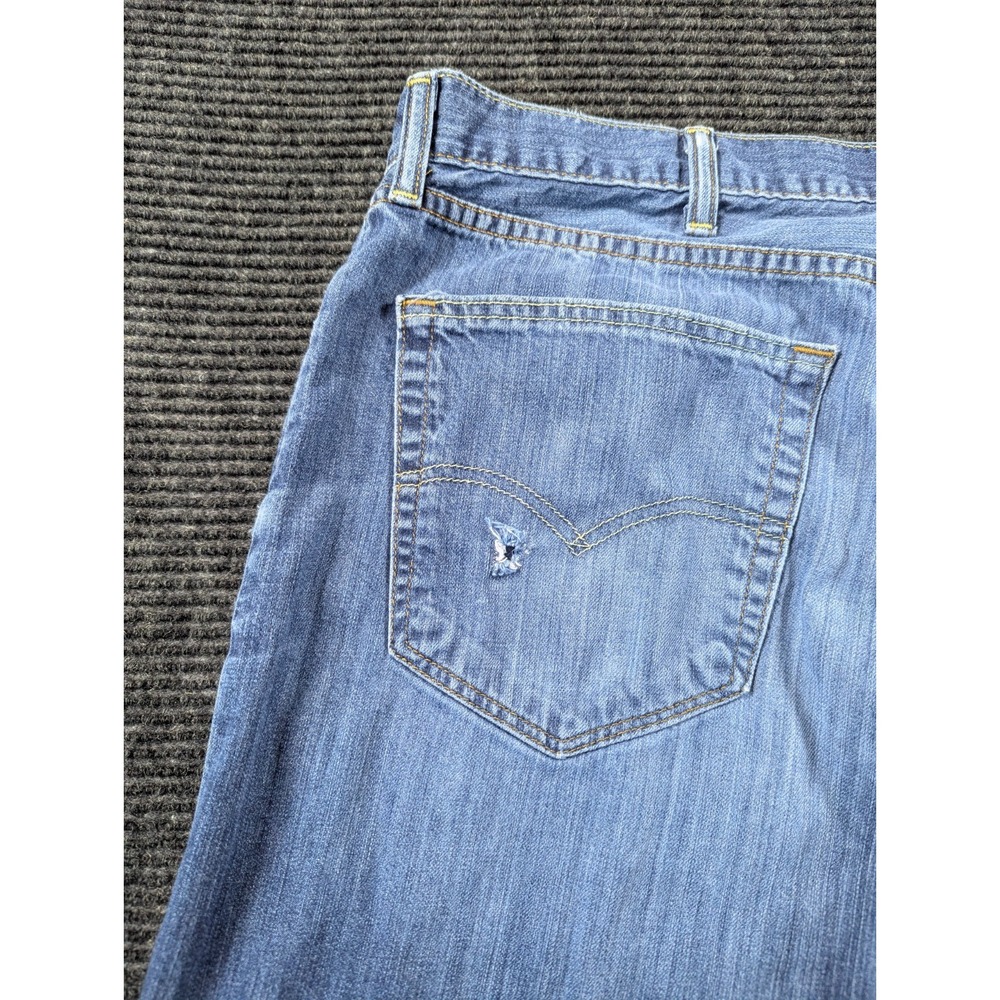 Levi's 505 Jeans Mens 40x30 Blue Denim Cotton Stretch High Rise Straight Leg - Picture 10 of 15